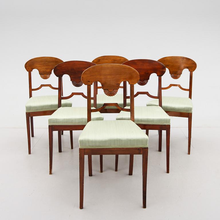 STOLAR, 6 st, empire, 1800-talets första hälft.
