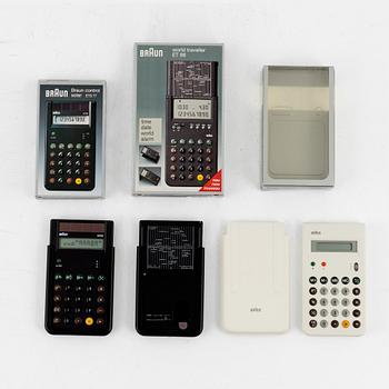 Dieter Rams & Dietrich Lubs, a set of three caulculators from Braun.