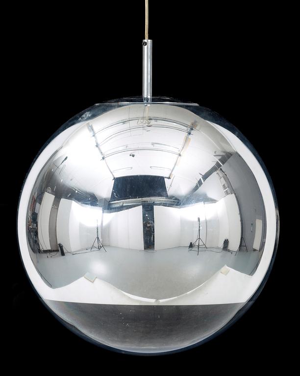 TAKLAMPA, polycarbonat, "Mirror ball" Tom Dixon. 2000-tal. H 50.
