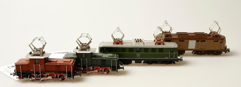 ELLOK, 4 st, Märklin, 3035/e424-103, 3036/1141.02 ÖBB, CE800 grönt, CE800, brunt, H0.