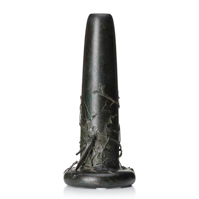 Hugo Elmqvist, an Art Nouveau patinated bronze vase.