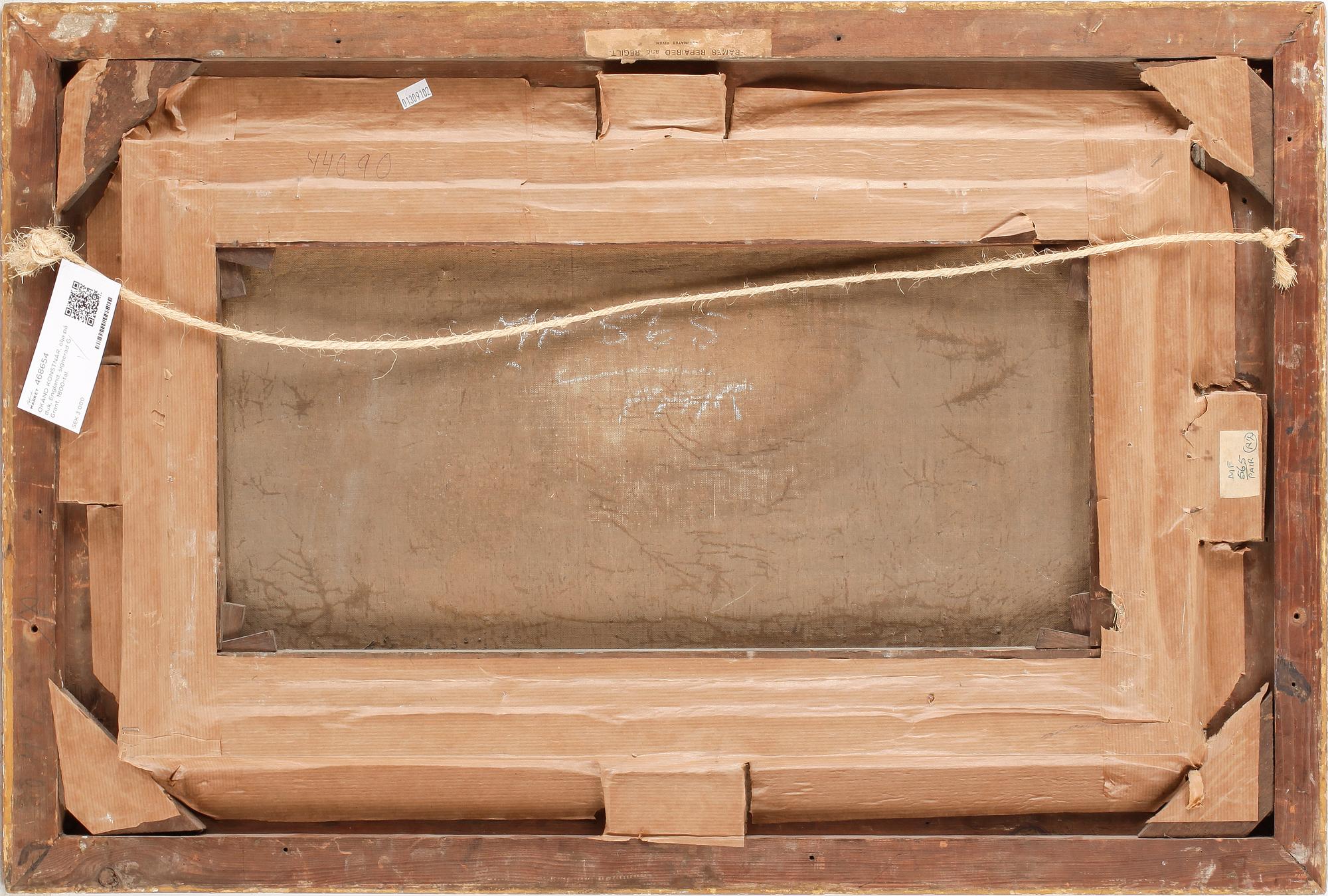 OKÄND KONSTNÄR, olja på duk, England, signerad G Grant, 1800-tal.