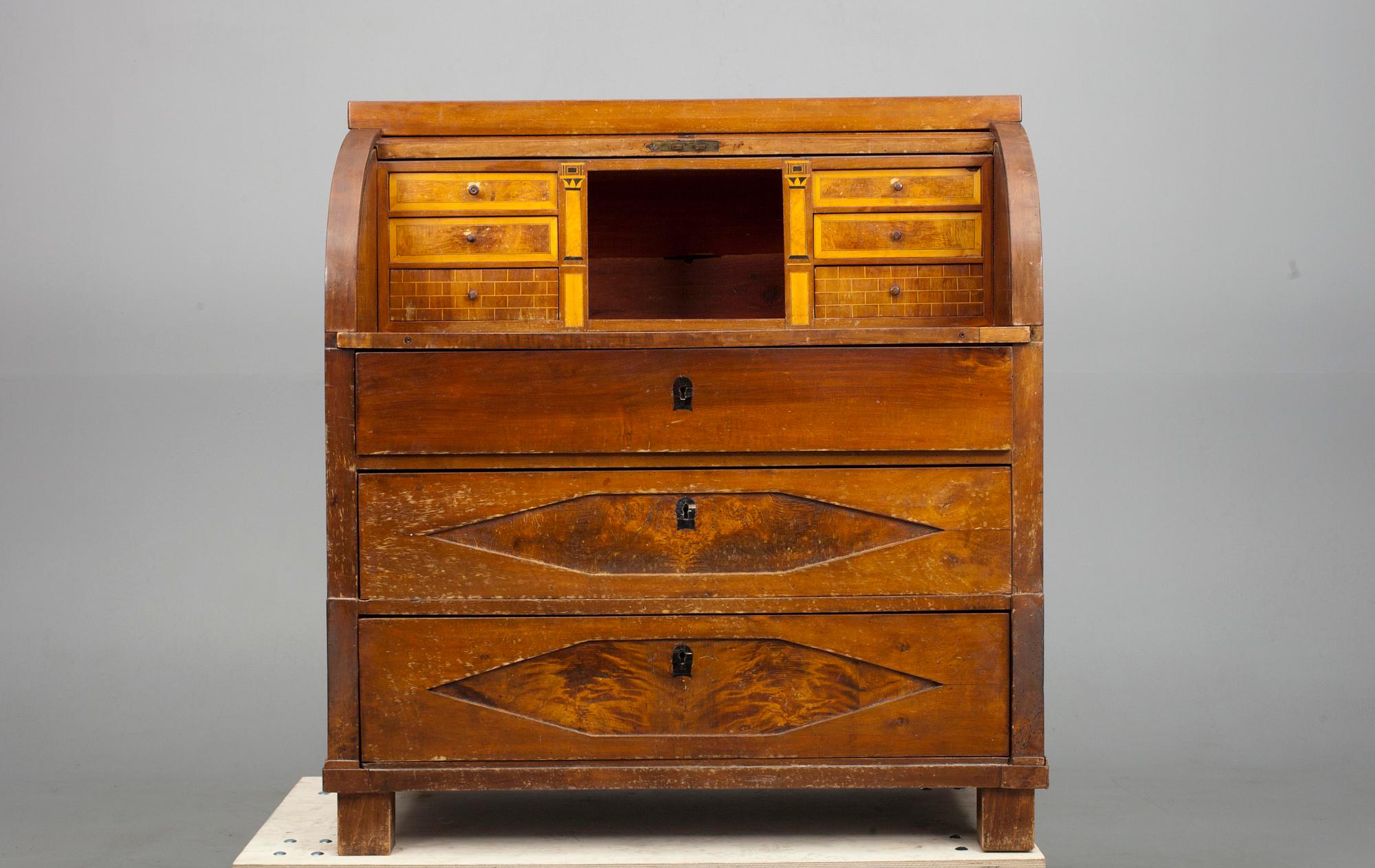 SKRIVBYRÅ, ek, biedermeier, Mellaneuropa 1800-talets mitt.
