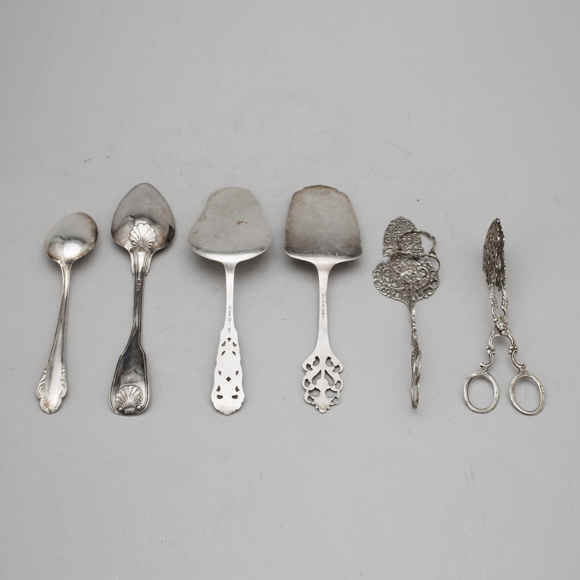 PARTI BESTICK, 18 delar. Silver. 1800-1900-tal. Tot ca 910 g.