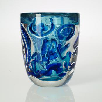 An Edvin Öhrström 'Ariel' glass vase, Orrefors 1944.