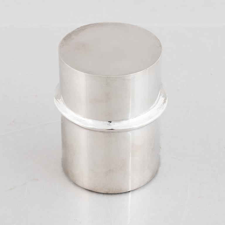 A silver box with lid, mark of Lars Arby, Gothenburg, Sweden 1964.
