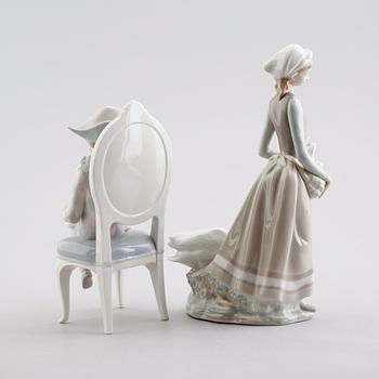 FIGURER, 2 st, porslin, Lladro, Spanien.
