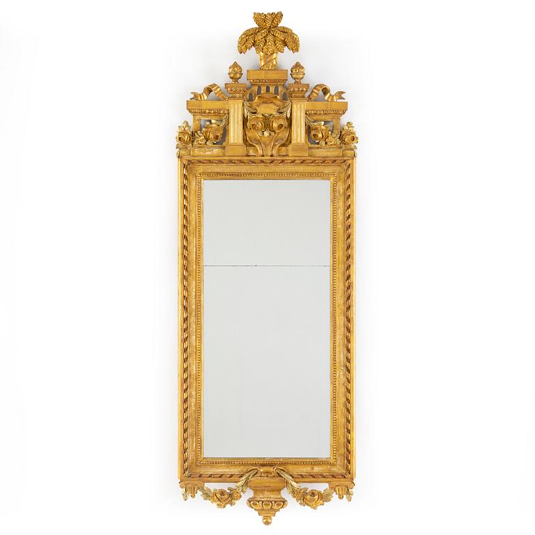 A Gustavian late 18th century mirror.