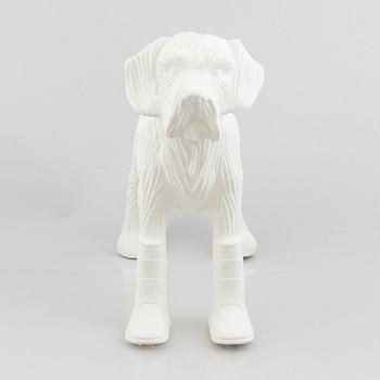 William Sweetlove, "Cloned Schnauzer with water bottle". (White).