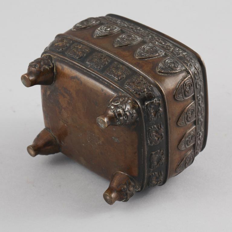 RÖKELSEKAR, brons, Kina, 1900-tal.