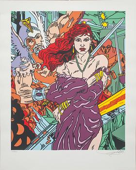 GUDMUNDUR ERRÓ, färgserigrafi, signerad, numrerad 60/200 och daterad- 1993.