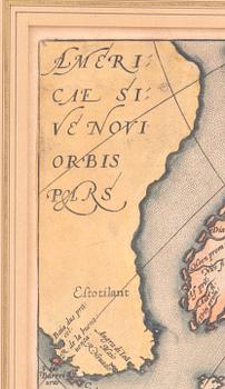 Abraham Ortelius, karta kolorerat kopparstick sent 1500-tal.