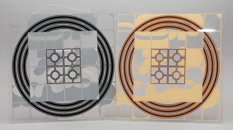 BECK & JUNG (HOLGER BÄCKSTRÖM & BO LJUNGBERG), multiplar, 2 st, plexiglas, sign o dat -76, numr 215/280 resp 16/250.
