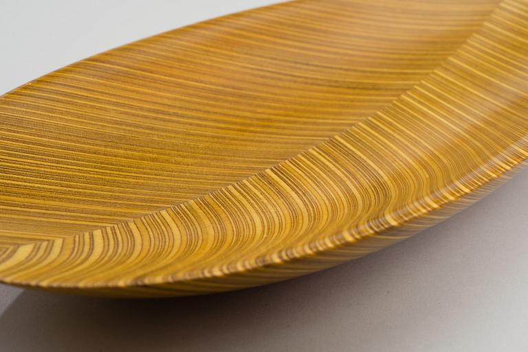 TAPIO WIRKKALA, PLYWOOD DISH. Signed TW. 1950s.