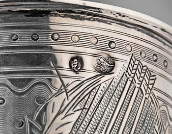 BÄGARE, 2 st, silver, troligen Turkiet, 1900-tal. Tot ca 160 g.