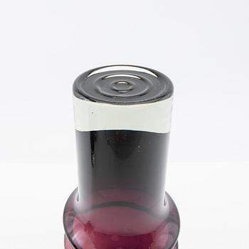 Tamara Aladin, vases, 5 pcs, glass, Riihimäen Lasi, Finland, 1960s/70s.