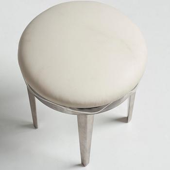 Anna Kraitz, a steel, aluminum and pewter "Angel" stool, Svenskt Tenn, Sweden.