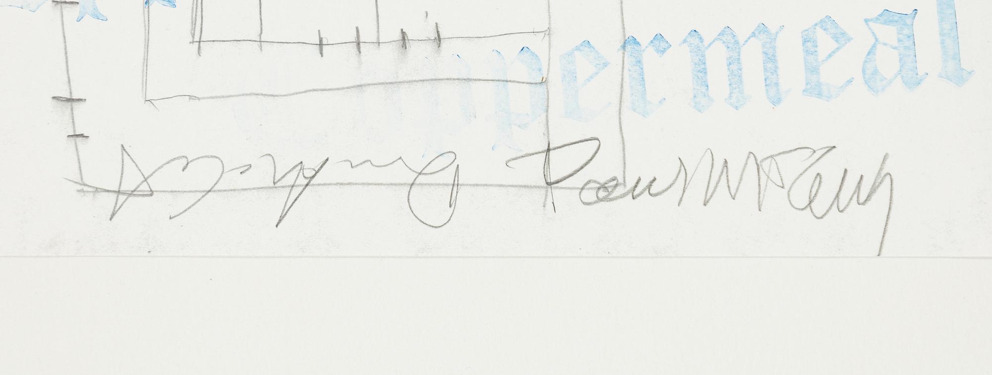 Paul McCarthy, "Coppermeal 1,2,3", 3 lithographs.