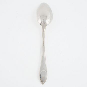 Twelve Swedish Silver Spoons, mark of GAB, Stockholm 1922.