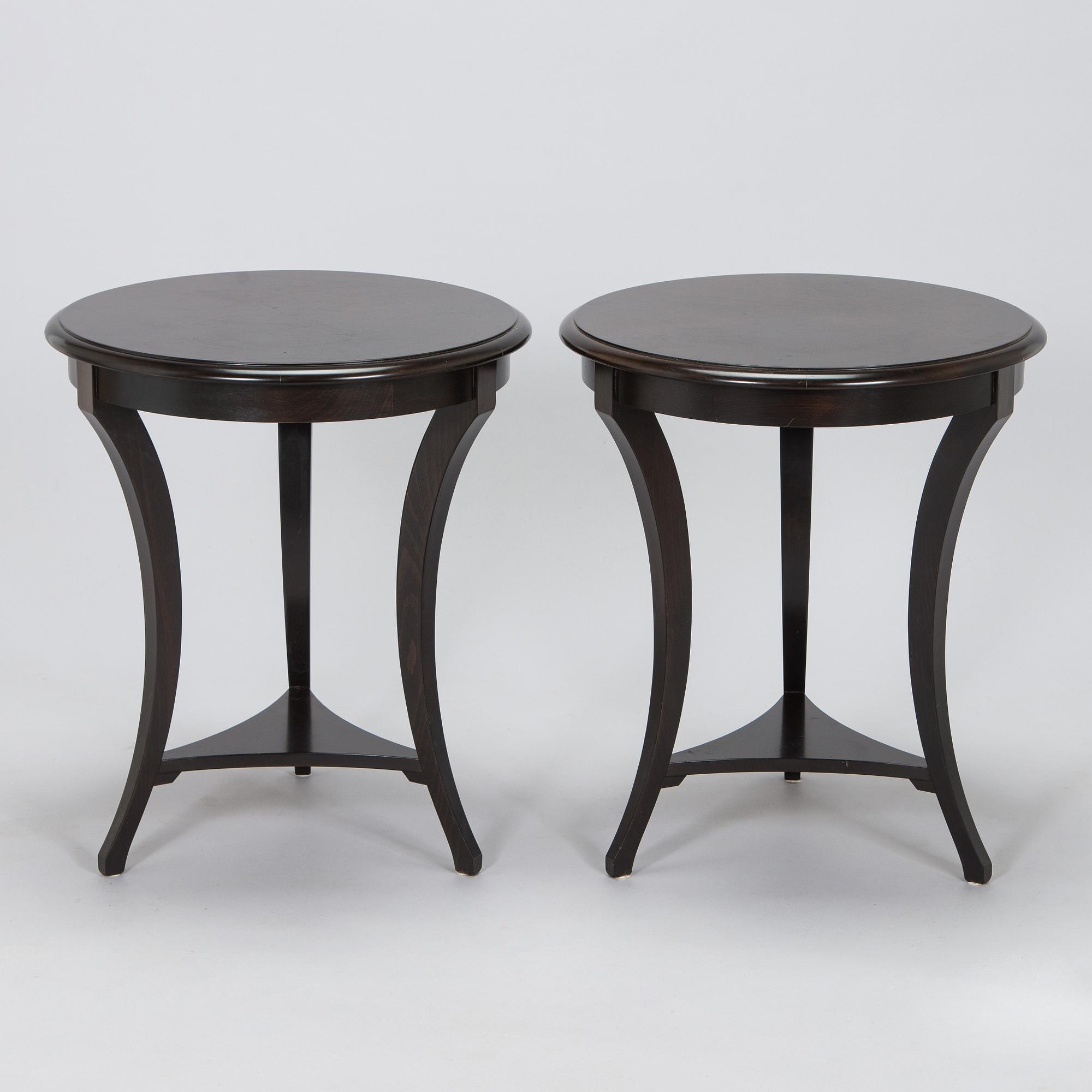 A pair of side tables, Selva, Italy, late 20th century.