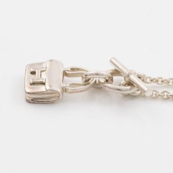 Hermès, Necklace / collar with charm, "Amulettes Constance", silver 925.
