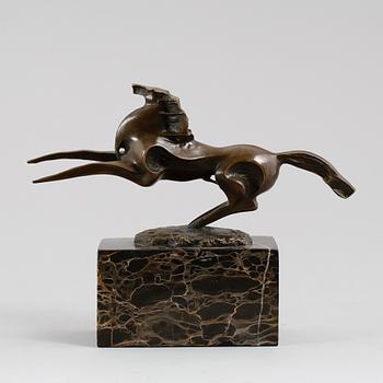 MAX MILO, skulptur, brons, "Galopperande hingst", signerad.