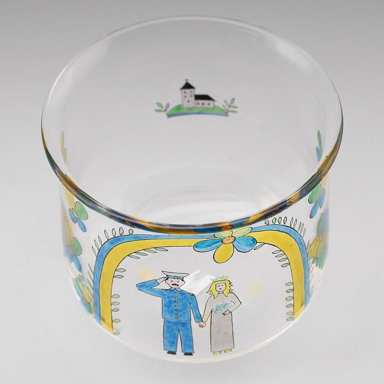 SKÅL, glas, Gunnar Cyrén, Orrefors Expo.