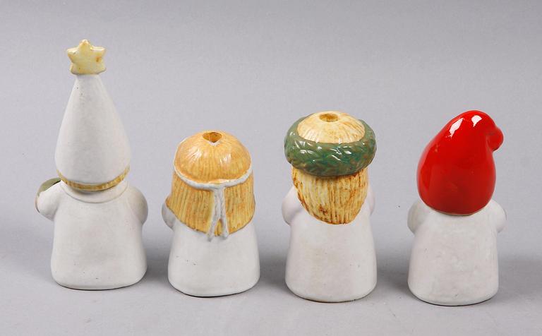 FIGURINER, 4st, stengods, Lisa Larson, Gustavsberg.