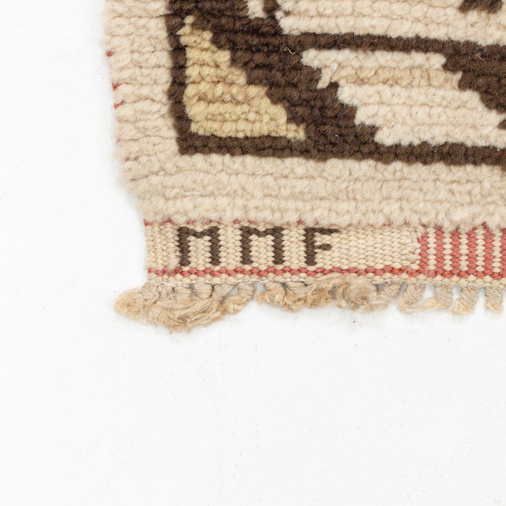 Märta Måås-Fjetterström, matta,  "Vadstena", flossa, ca 257,5 x 209 cm, signerad MMF.