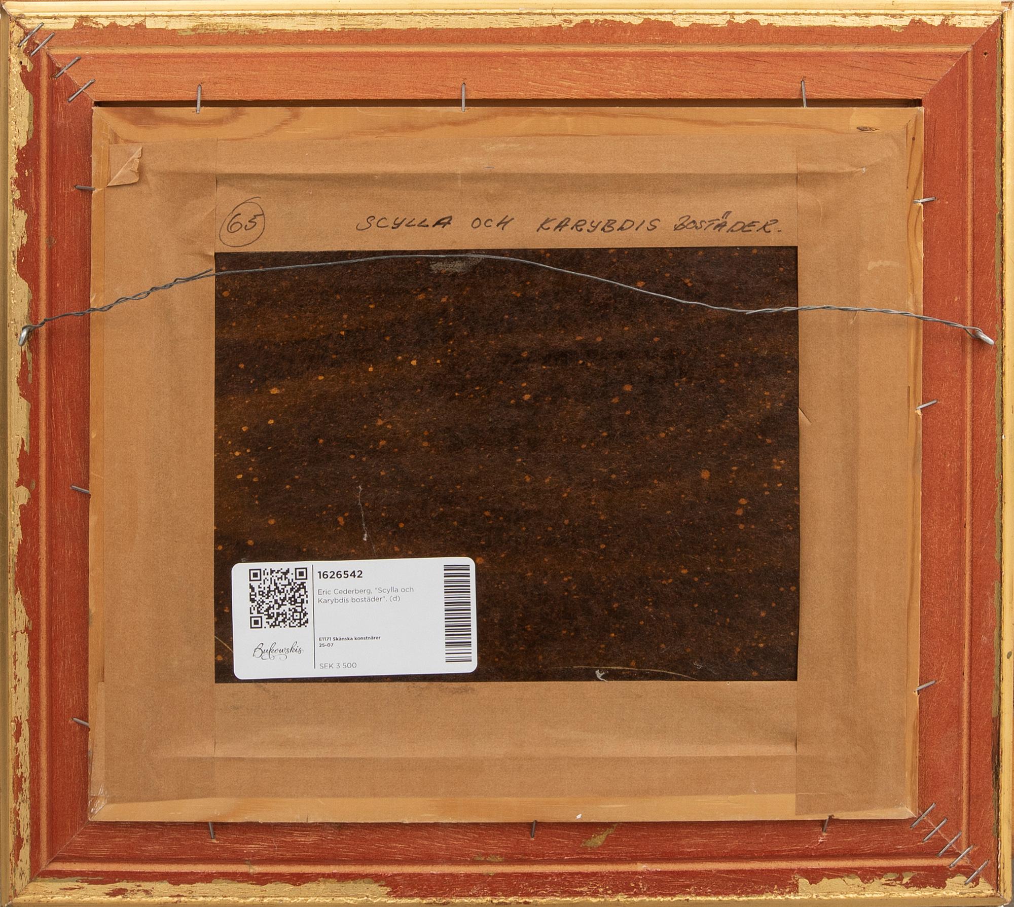 Eric Cederberg, "Scylla och Karybdis bostäder".