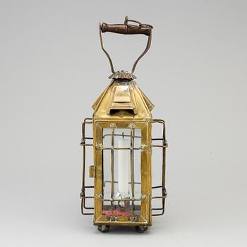 A BRASS LANTERN marked "Thule", 19th/20th century.