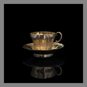 A COFFEE CUP, gilt silver, Helsinki 1862, Johan Edvard Fagerroos. Weight 214 g.