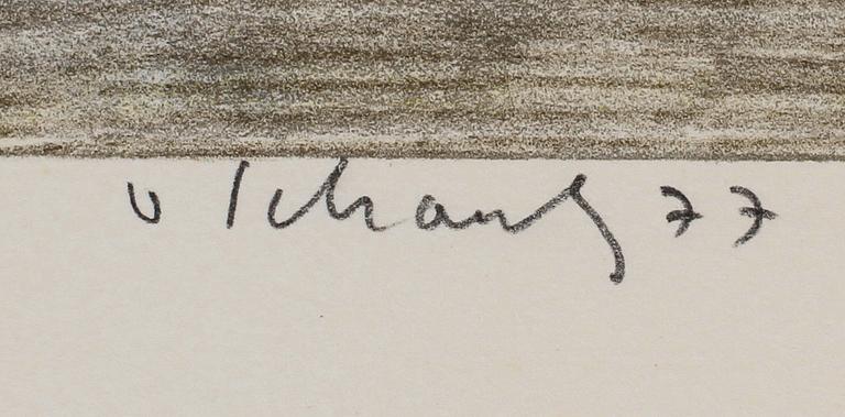 PHILIP VON SCHANTZ, färglitografi, sign, dat 77 o numr 45/125.