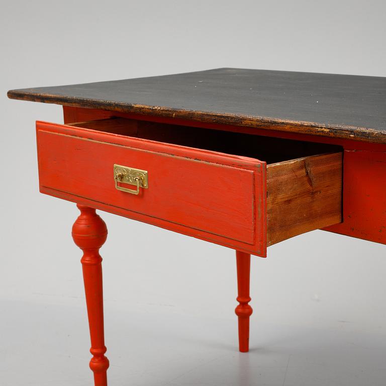 A painted desk, late 19th Century.