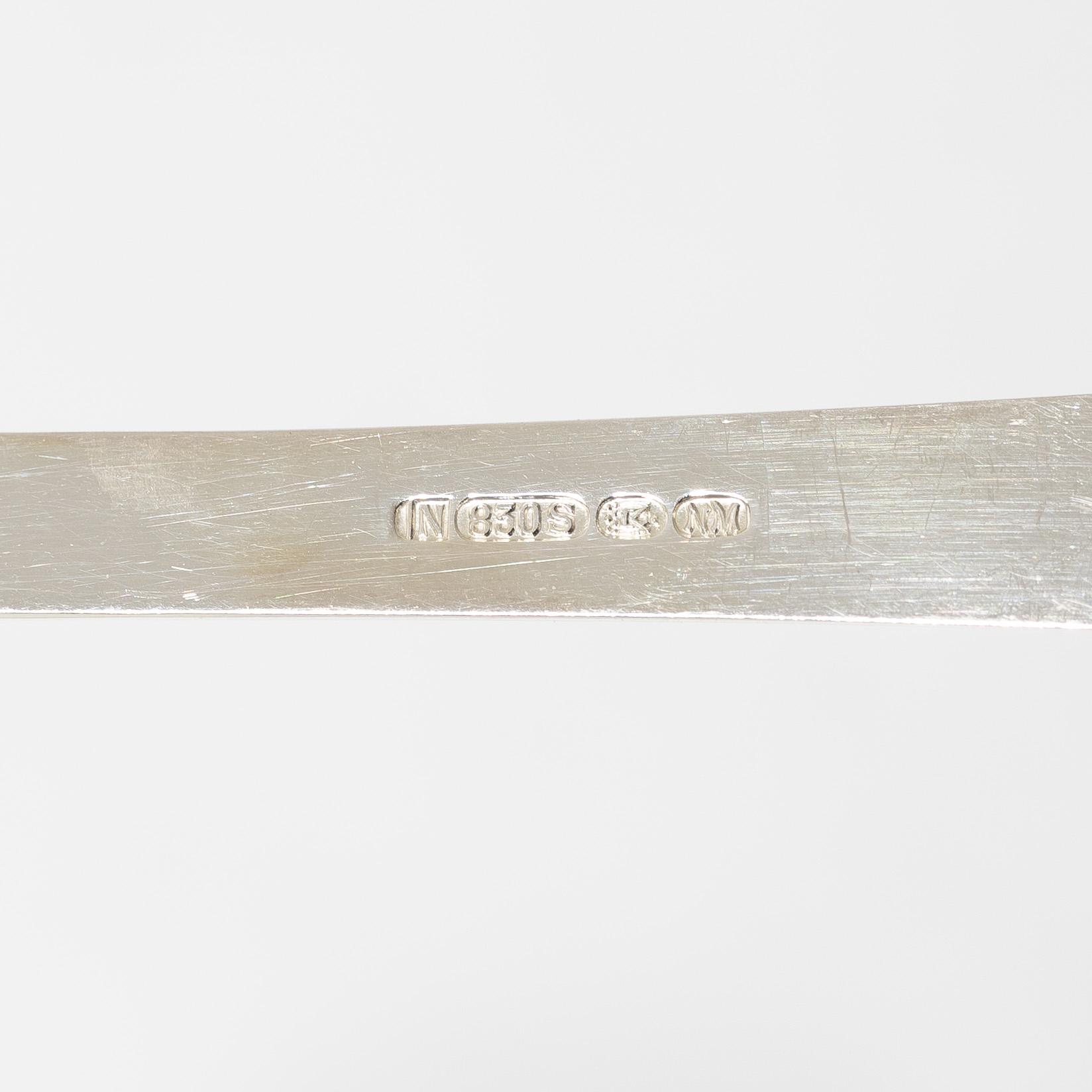 Theodor Olsen, cutlery set, 111 pieces, silver, model Anitra, in a case by master carver Emil Sandberg (1905-1998).