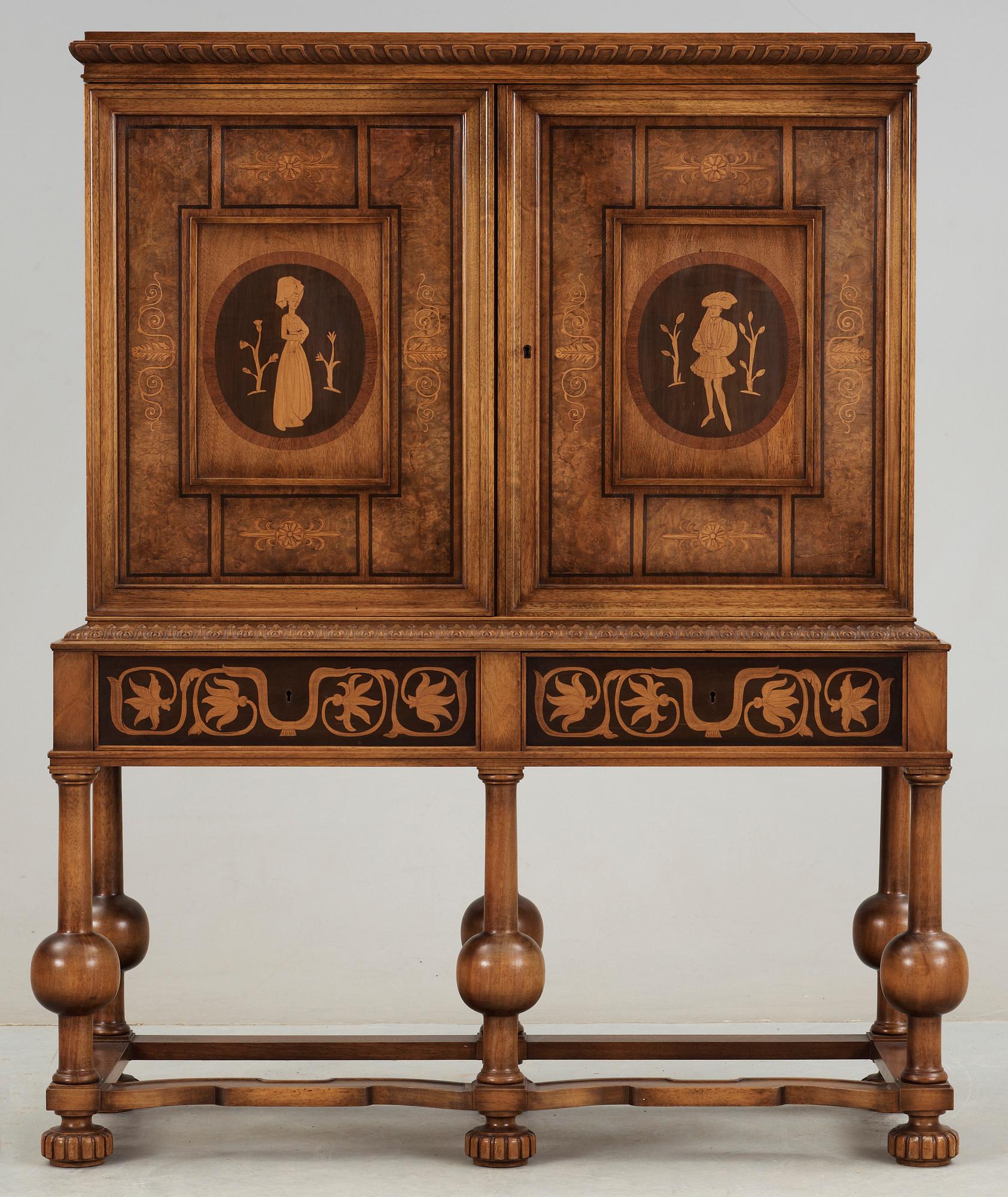 KABINETTSKÅP, Isidor Hörlin, tillskriven, 1920/30-tal.