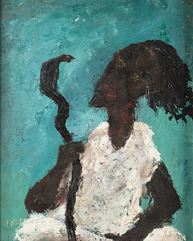 Christer Strömholm, olja på pannå, signerad.