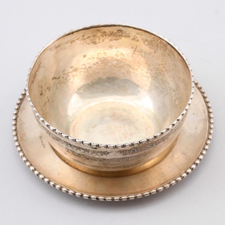 SKÅL OCH FAT, silver, 1929. Total vikt ca 375 g.