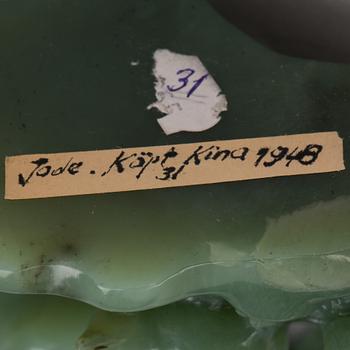 SKULPTUR, Jade, Kina 1900-tal.