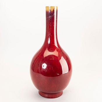 A sang de boef glazed vase, China, circa 1900.