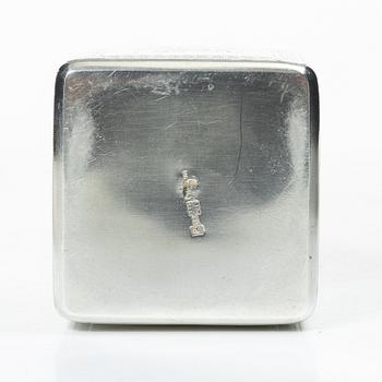 A Russian silver tea caddy, mark of Mikhail Grachev, Moscow 1886.