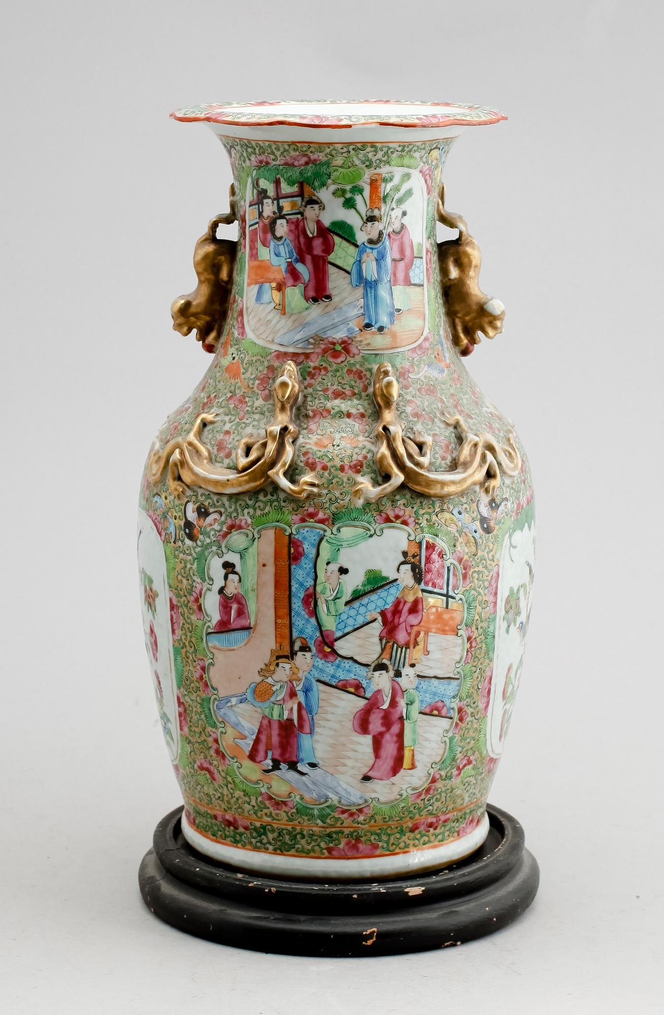 VAS, porslin, Kina, Kanton, 1800-tal.
