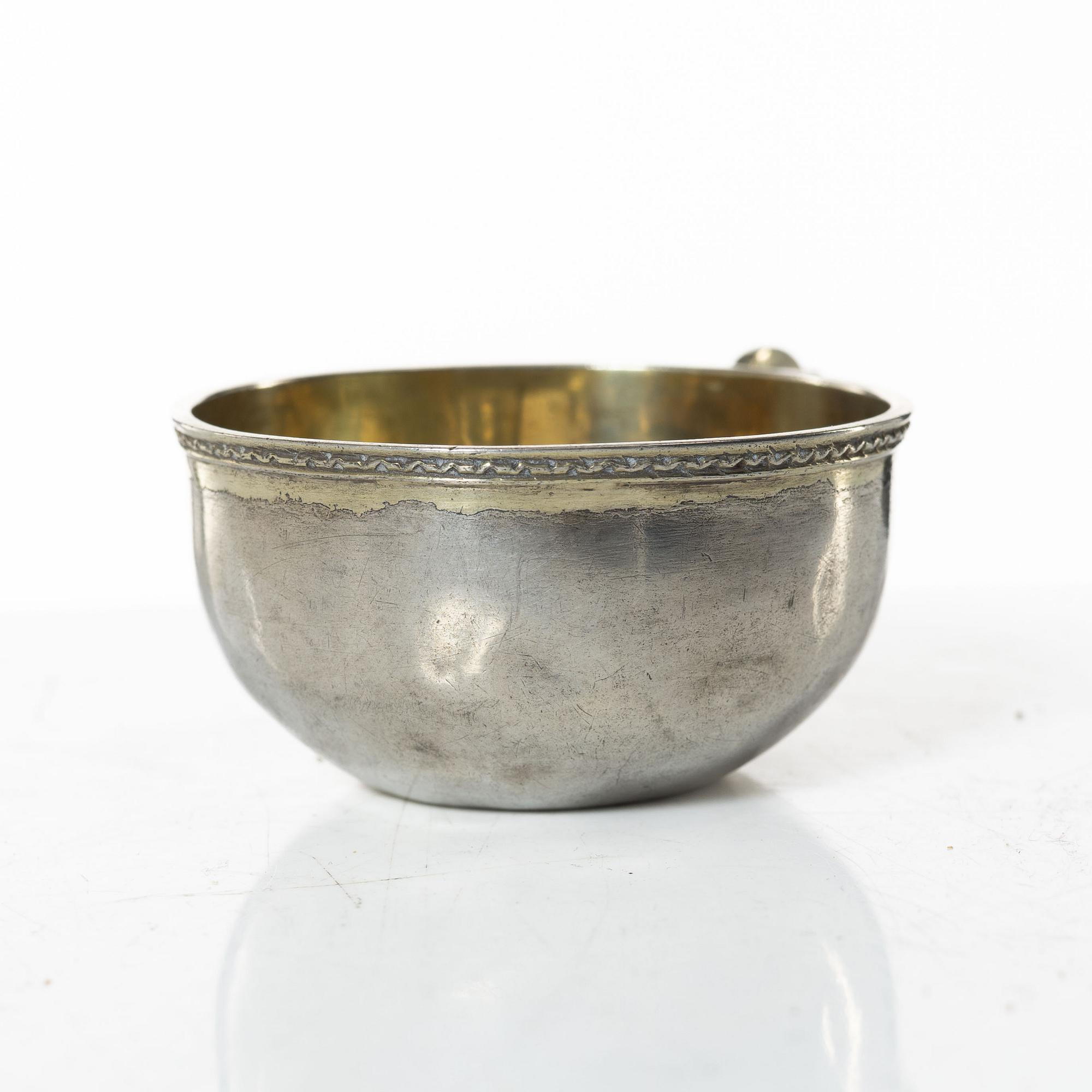 A Swedish parcel-gilt silver cup, mark of Johan Wasserman, Lindesberg, Sweden 1782.