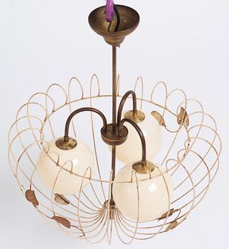 A pair of Swedish Modern ceiling lamps, 1940s.