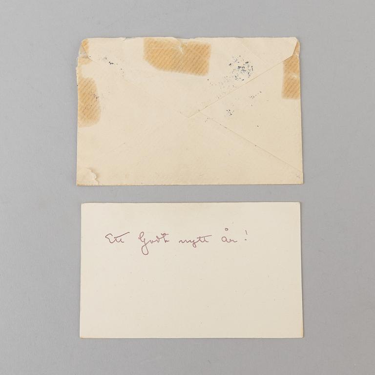An autograph by  August Strindberg.