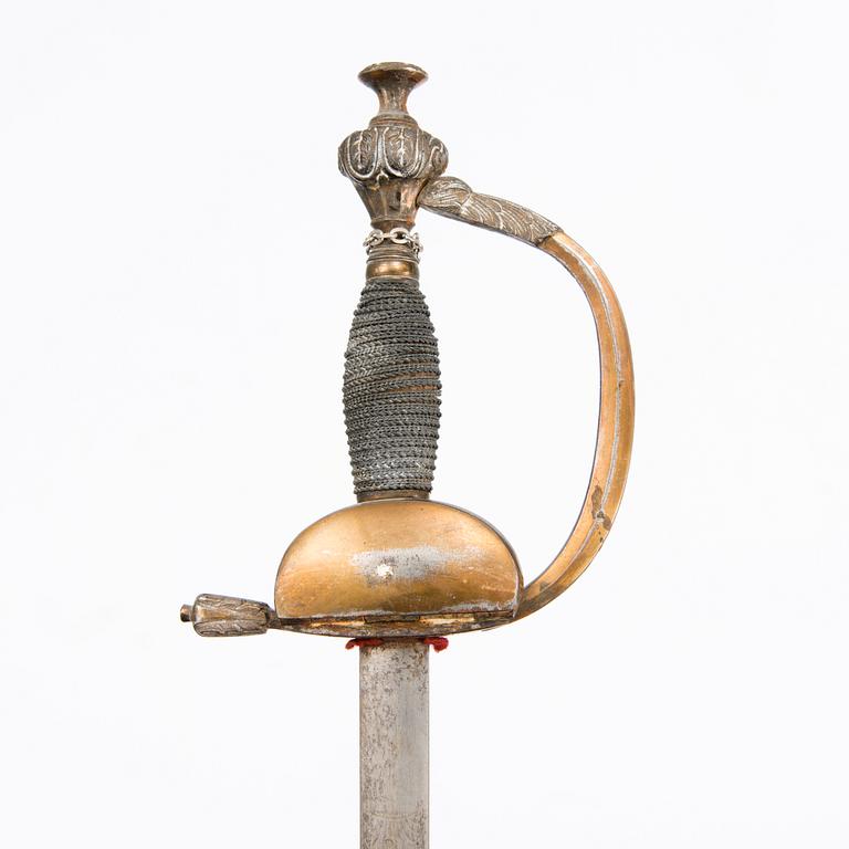 A late 19th Century short sword, probably Russian model 1798.