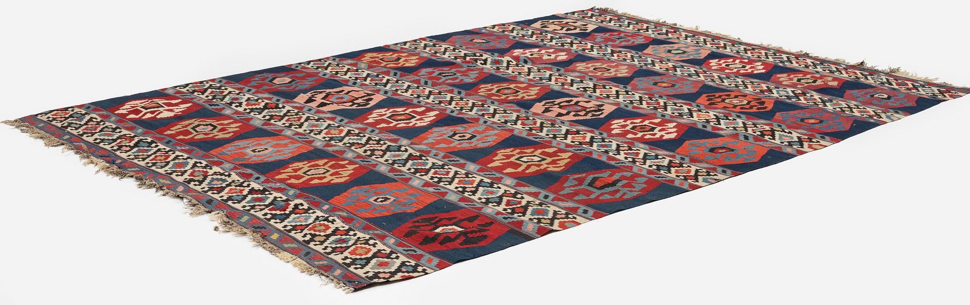 An antique Shahsavan kilim, West Persia, c. 303 x 208 cm.