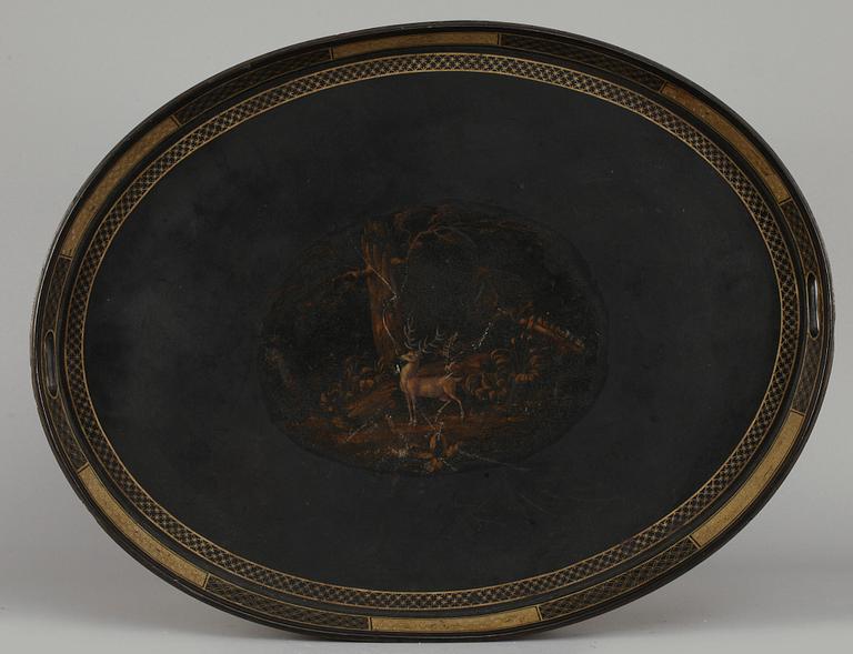 BRICKA, papier maché. 1800-talets slut.