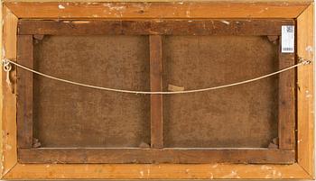 Unkown artist 19th/20th century. Unclear signature. Oil on canvas 47 x 93 cm.
