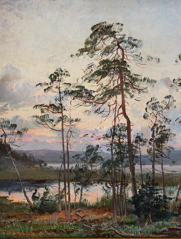 Charlotte Wahlström, Skymning vid vattnet.